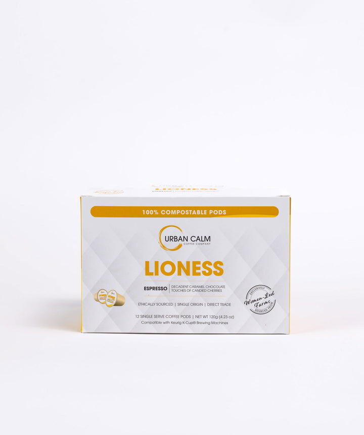 LIONESS ESPRESSO - COMPOSTABLE SINGLE SERVE COFFEE PODS - urbancalmcoffee.ca