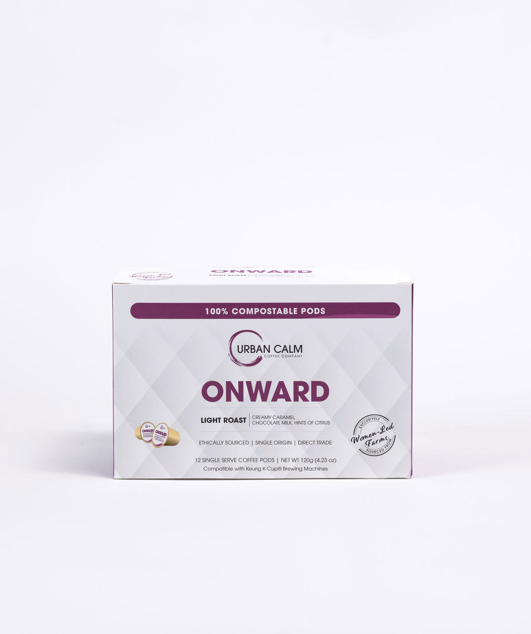 ONWARD LIGHT ROAST COFFEE - COMPOSTABLE SINGLE SERVE COFFEE PODS - urbancalmcoffee.ca