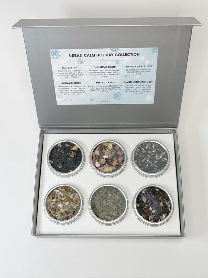 Holiday tea gift box.  Holiday Joy, Christmas Cheer, Santa Serenity.  Made in Calgary, AB, Canada