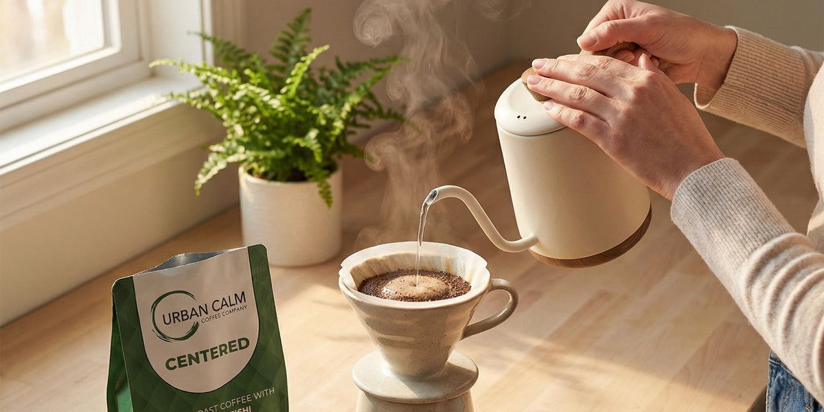 Urban Calm Centered mushroom coffee with Chaga and Reishi