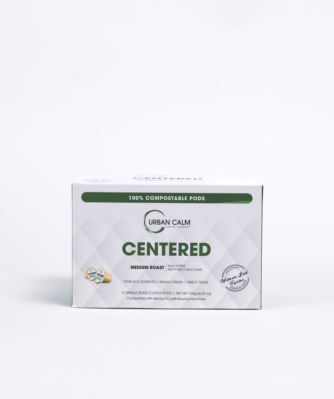 CENTERED MEDIUM ROAST COFFEE - COMPOSTABLE SINGLE SERVE COFFEE PODS - urbancalmcoffee.ca