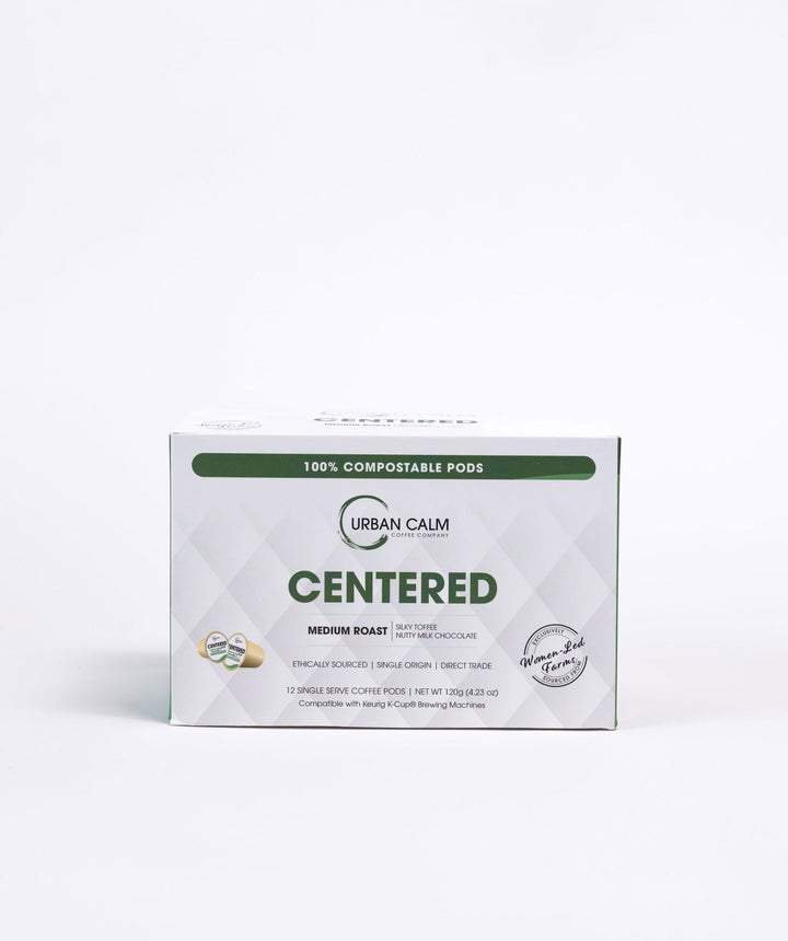 CENTERED MEDIUM ROAST COFFEE - COMPOSTABLE SINGLE SERVE COFFEE PODS - urbancalmcoffee.ca