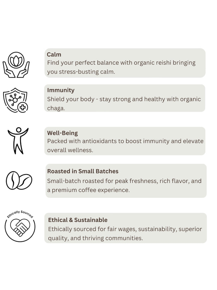 BALANCED CALM & IMMUNITY SUPPORT - MUSHROOM COFFEE