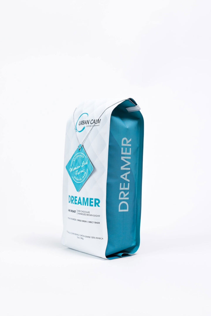 Urban Calm Dreamer Dark Roast regular coffee pouch, alternate product view
