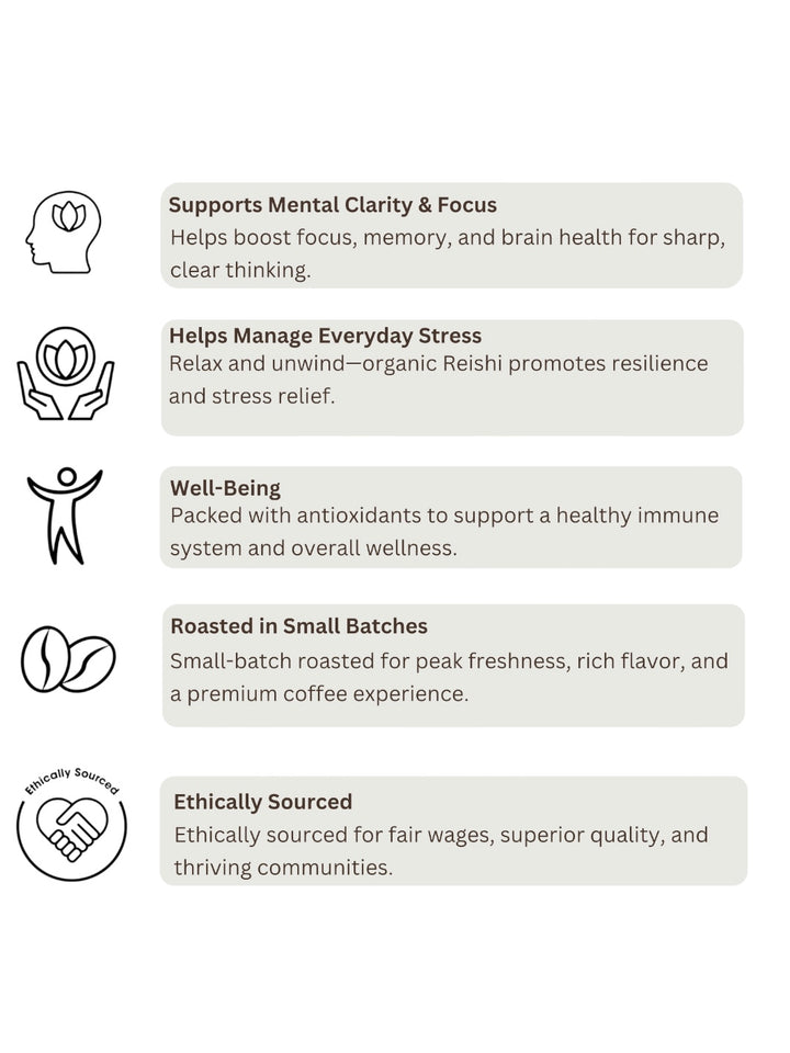 MENTAL CLARITY & STRESS RELIEF -  MUSHROOM COFFEE