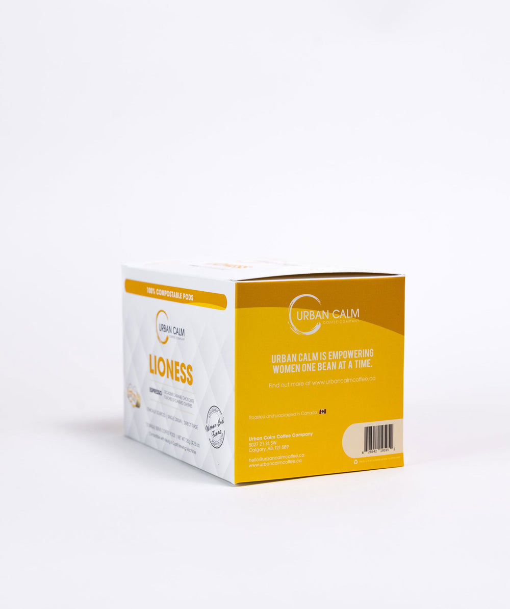 LIONESS ESPRESSO - COMPOSTABLE SINGLE SERVE COFFEE PODS - urbancalmcoffee.ca