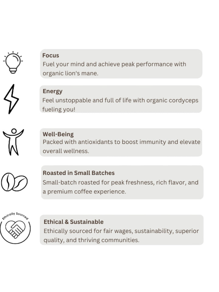 MENTAL FOCUS & ENERGY BOOST - MUSHROOM COFFEE