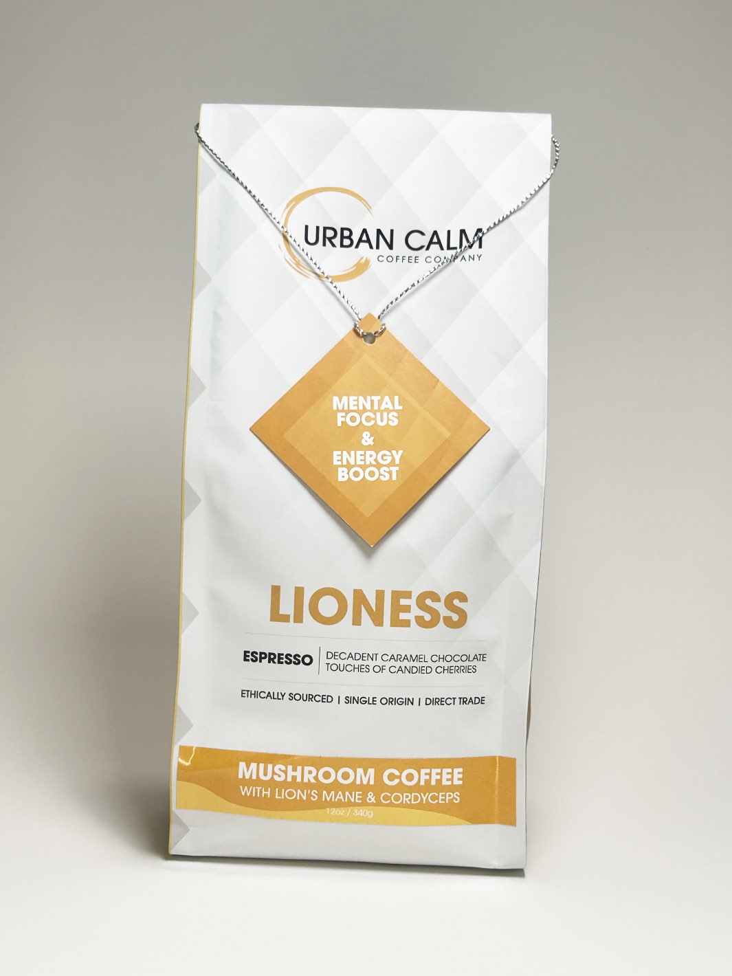 Espresso with Lion's Mane and Cordyceps mushroom extract for Mental Focus and Energy Boost.