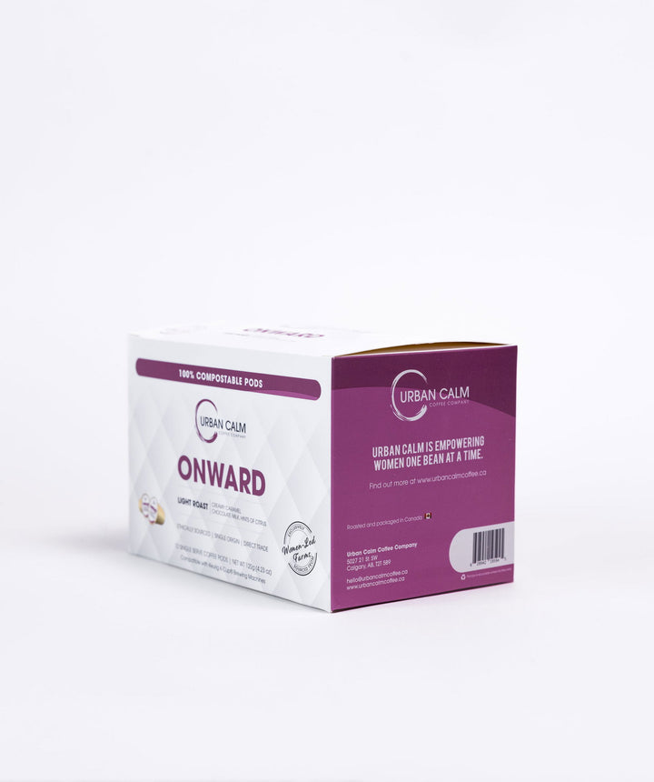 ONWARD LIGHT ROAST COFFEE - COMPOSTABLE SINGLE SERVE COFFEE PODS - urbancalmcoffee.ca