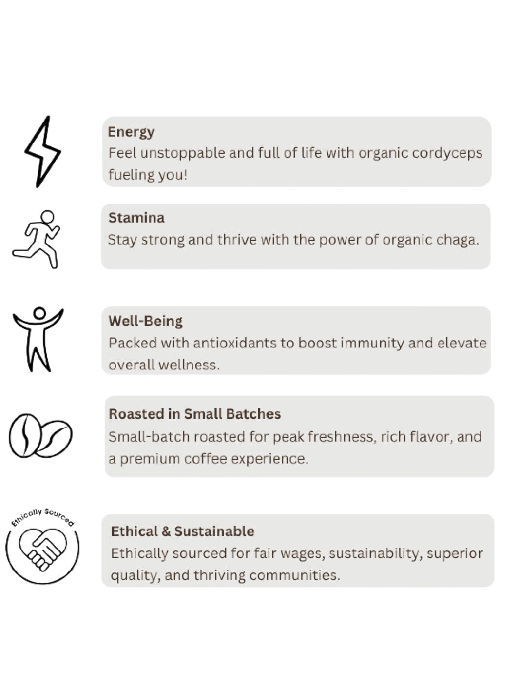 Organic Cordyceps & Chaga Mushroom Coffee K-Cups | Light Roast Blend for Enhanced Energy & Stamina