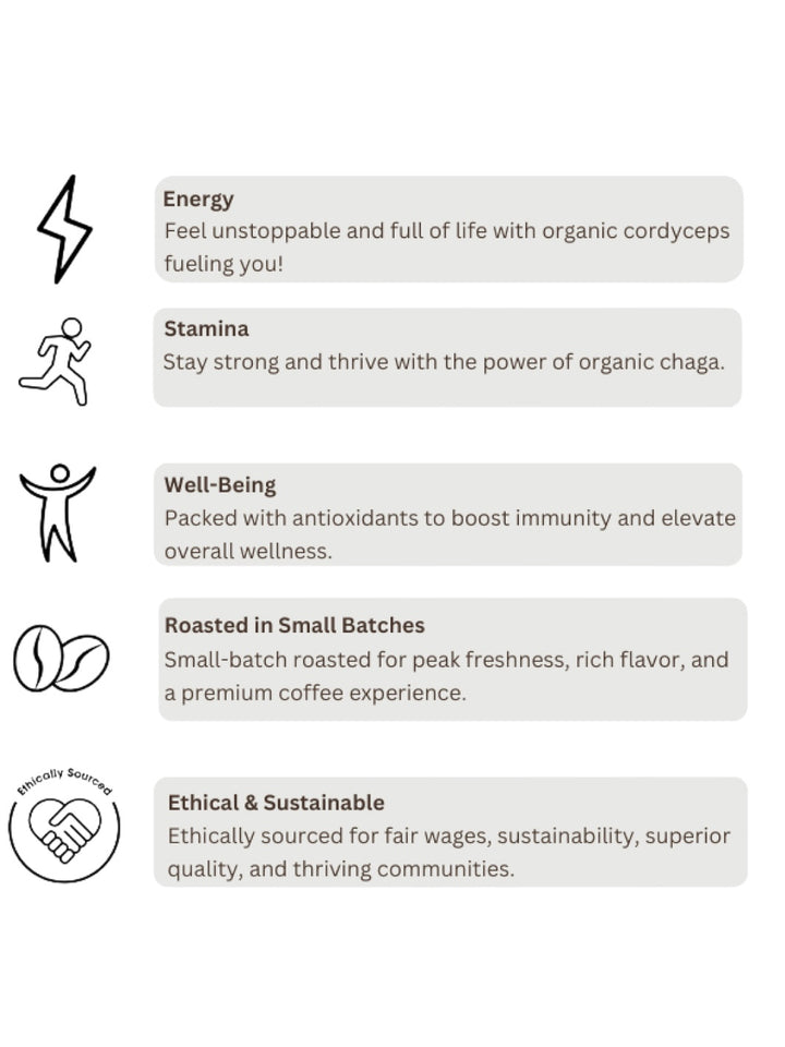 ENHANCED ENERGY & STAMINA - MUSHROOM COFFEE