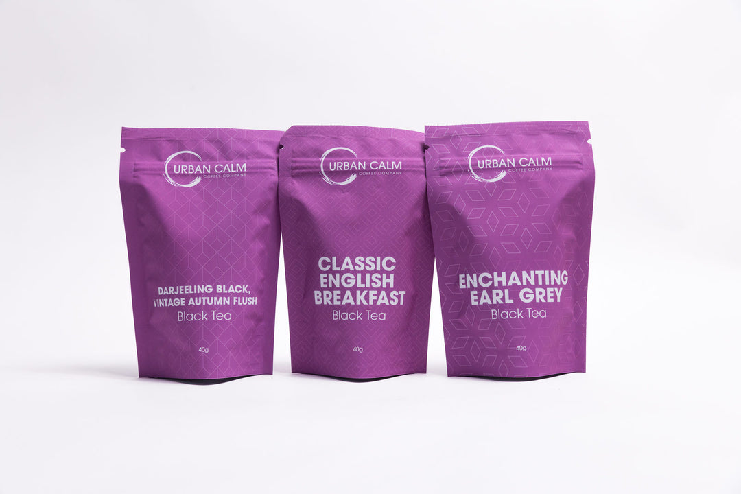 Urban Calm black loose leaf tea collection