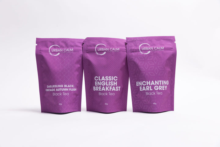 Urban Calm black loose leaf tea collection