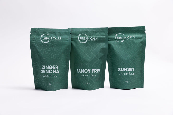 Urban Calm green loose leaf tea collection