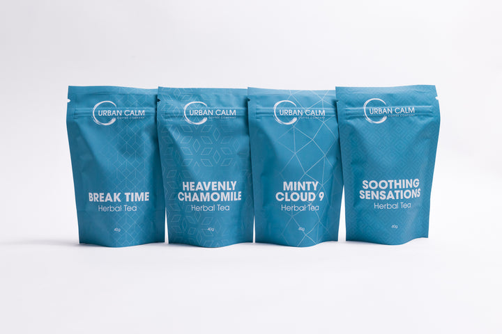 Urban Calm herbal loose leaf tea collection