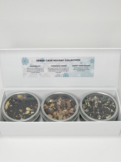 Holiday tea gift set. Includes Christmas cheer, holiday joy and Candy Cane delight