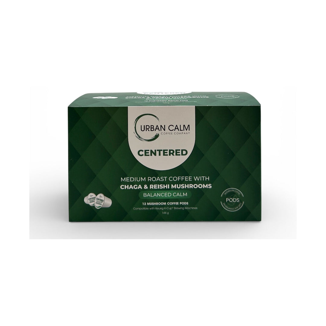 Centered medium roast mushroom coffee K-Cups