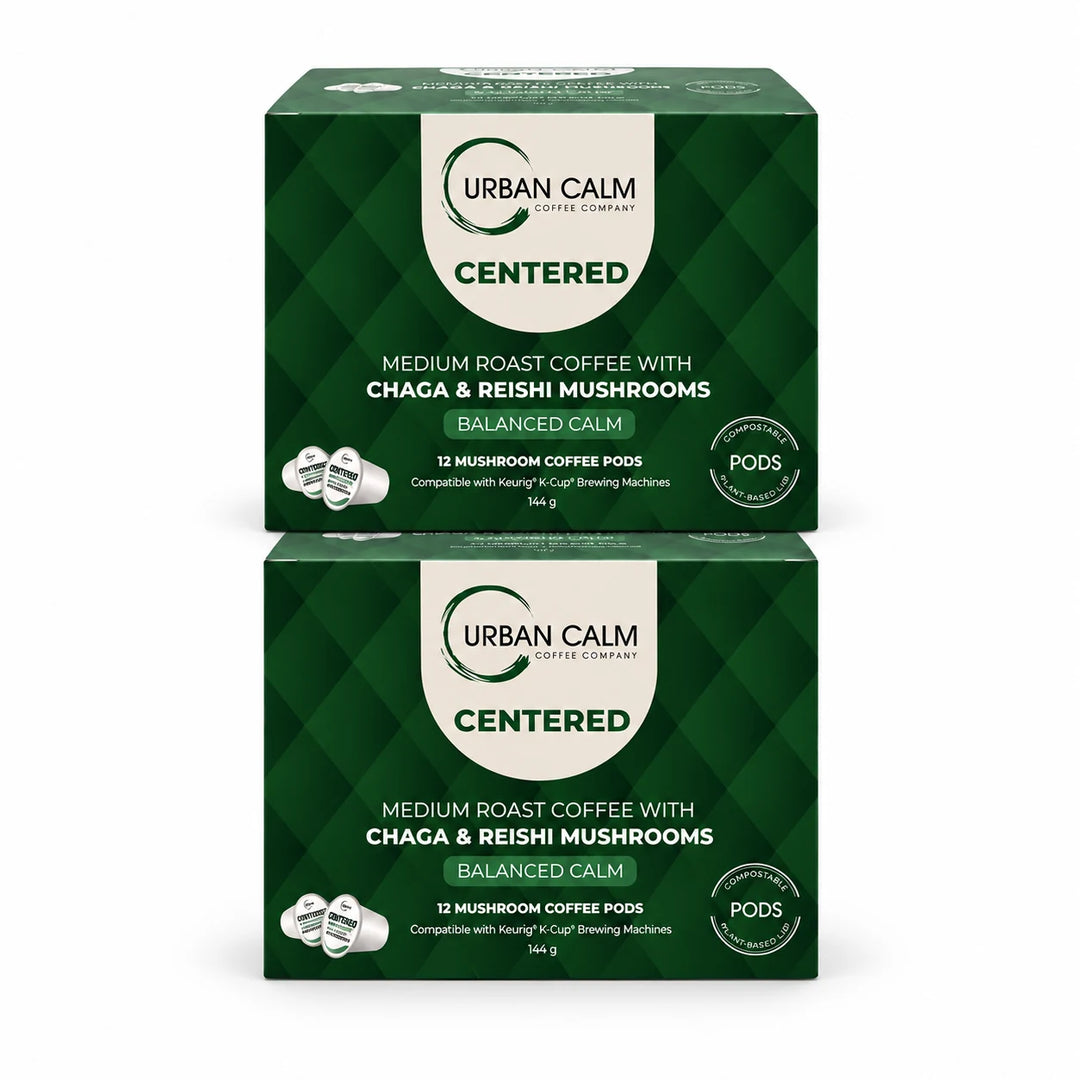 Urban Calm Centered mushroom coffee K-Cups, 2 boxes, 24 pods