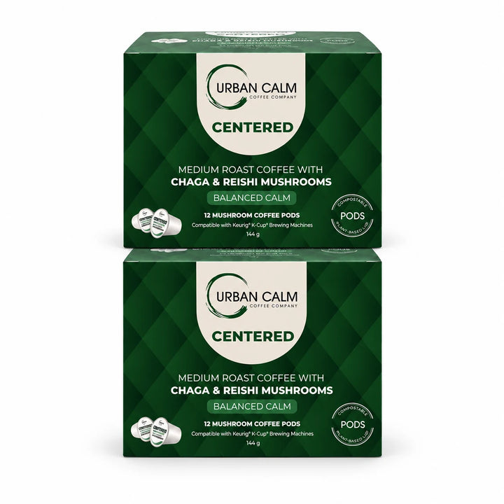 Urban Calm Centered mushroom coffee K-Cups, 2 boxes, 24 pods