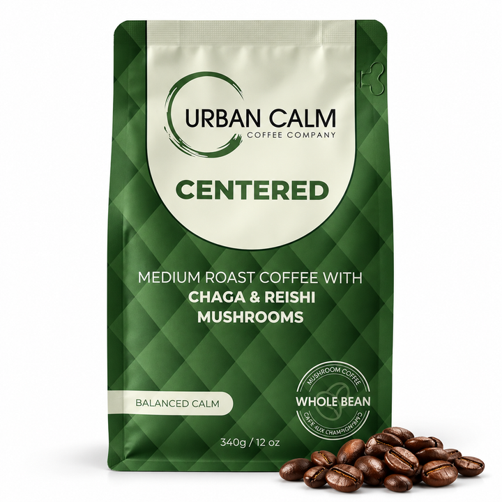 Urban Calm Centered medium roast mushroom coffee whole bean 340 g