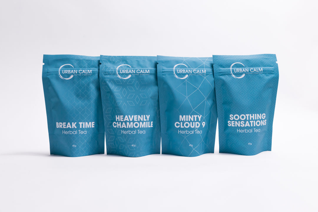 Urban Calm herbal loose leaf tea collection