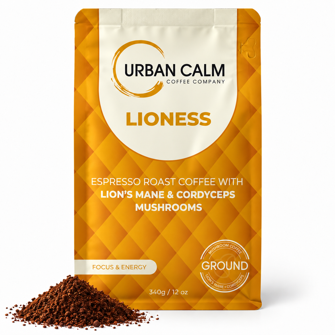 Urban Calm Lioness espresso roast mushroom coffee ground 340 g