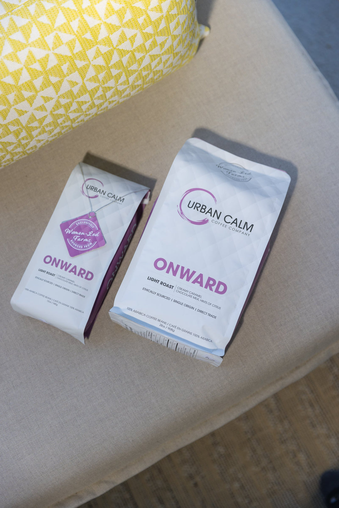 Onward light roast regular coffee in 340 g and 2 lb bags