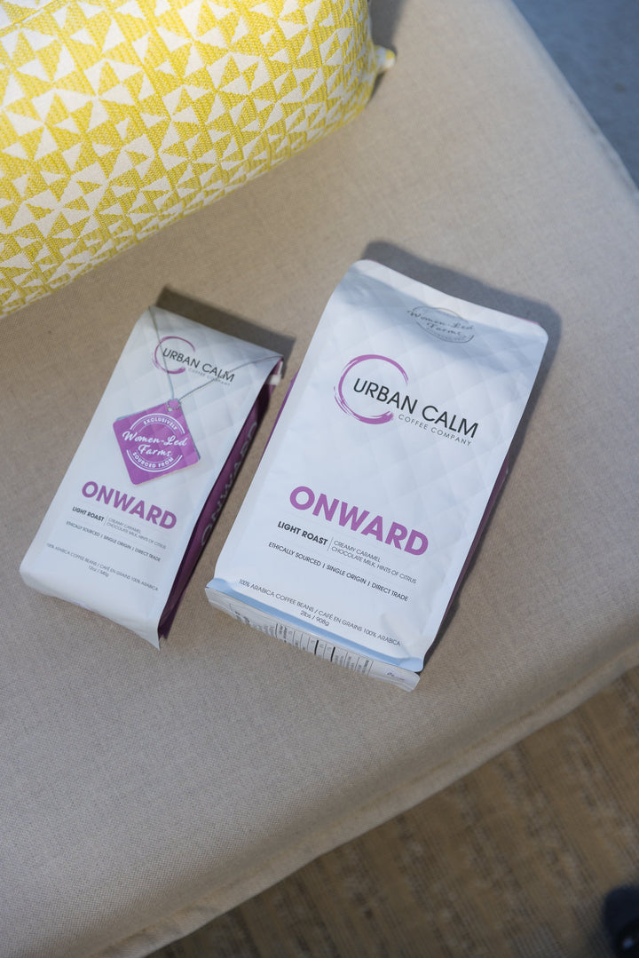 Onward light roast regular coffee in 340 g and 2 lb bags