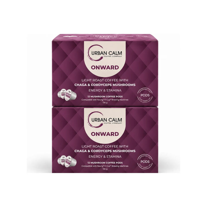 Urban Calm Onward mushroom coffee K-Cups, 2 boxes, 24 pods