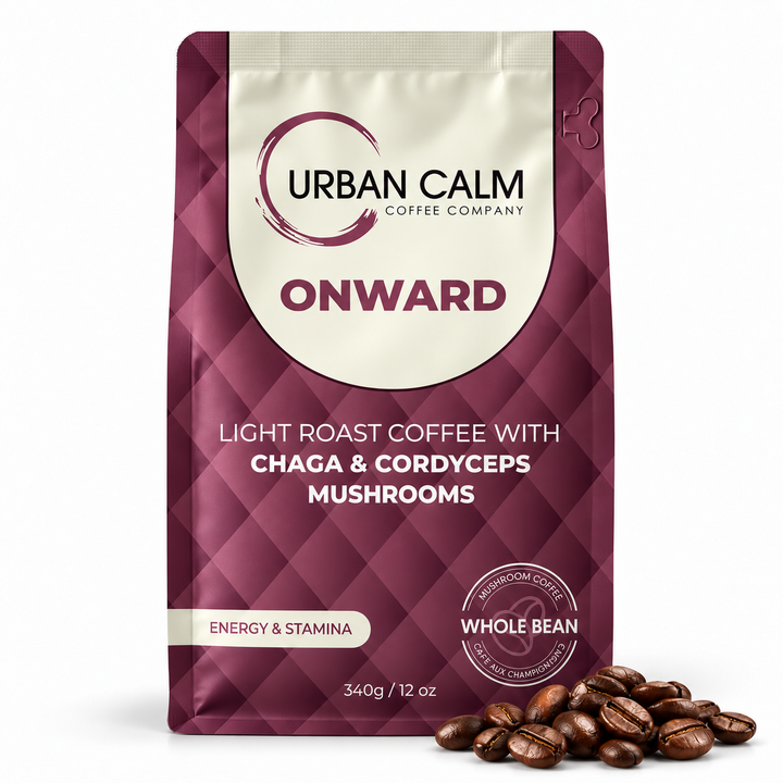 Urban Calm Onward light roast mushroom coffee whole bean 340 g