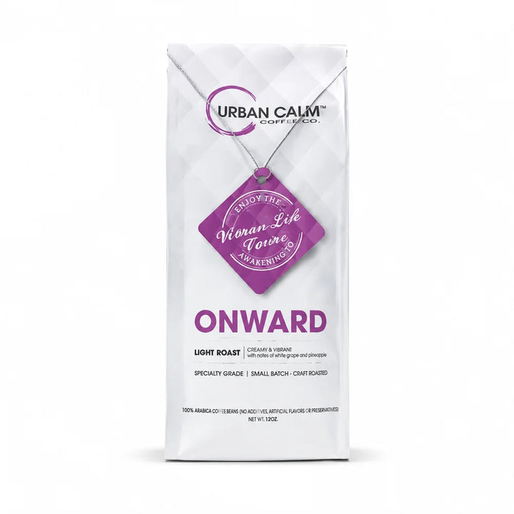 Onward Light Roast regular coffee bag on solid white background